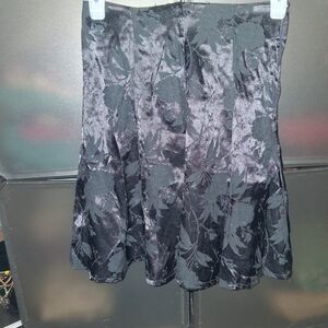 Y2K Vintage Black Floral Skirt